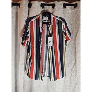 Cactus Man Ricky SIngh Colorful BUTTON UP SHIRT M Slim (B4)